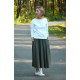 DRESCODE - long, cotton skirt with a bow or knit - CLARET