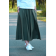 DRESCODE - long, cotton skirt with a bow or knit - CLARET