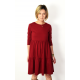 BLUM - Midikleid mit Rüschen - rot