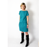 SPALLA - mini cotton dress - turquoise