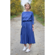 ADELA - Midi Ausgestelltes Kleid gestrickt - denim