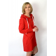 MARIO - Sweatshirtkleid mit Kapuze - rot