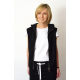 TIMI - sweatshirt vest with a hood - mocha