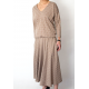 NADIA - cotton midi dress with an elastic waistband