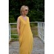 JODI - loose maxi dress with pockets - yellow