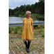 TESSA - A-shaped dress with short sleeves - yellow