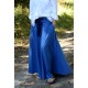 DRESCODE - long, cotton skirt with a bow or knit - mustard