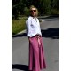 DRESCODE - long, cotton skirt with a bow or knit - plum