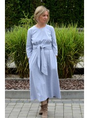 MARGARET - Dress with a wide belt and pockets