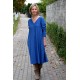 EMILY - loose midi dress with pockets - denim