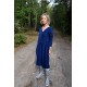 EMILY - loose midi dress with pockets - navy blue