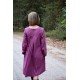 TESSA - A-shaped dress with short sleeves - plum