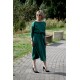 ADELA - Midi Flared Knitted dress - green