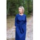 ERICA - Dress with a wide belt and pockets - navy blue