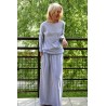 MAXIMA - cotton long dress with pockets