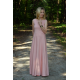 SWING - lange 100% BaumwolleKleid / maxi - Farbe Amaranth / Fuchsia